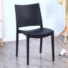 現代簡約北歐塑膠餐椅 - 黑色| 可疊放成人靠背椅 
