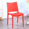 現代簡約北歐塑膠餐椅 - 紅色| 可疊放成人靠背椅 
