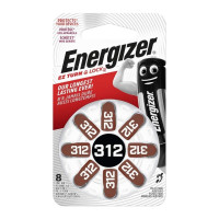 勁量 Energizer ZA312 助聽器電池8粒裝
