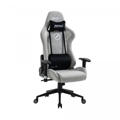 Zenox Mercury MK2 布面電競椅 - 灰色 | 90º-180º後仰 | 記憶海綿頭枕 | 香港行貨 【代理直送】