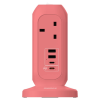 Momax ONEPLUG PD20W 2A2C 7位USB直立式拖板 - 粉色 (US18UKP) | PD3.0 USB-C | IEC 60884-2-7認證 | 香港行貨