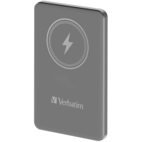 Verbatim 5000mAh 磁吸無線流動充電池 (66908) - 灰色 | 15W磁吸充電 | 有線+無線輸出 | 香港行貨