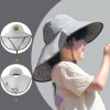 Kocotree 兒童大帽簷防UV中空遮陽帽-灰色 XL碼 | 建議頭圍53-58（可調），7歲以上