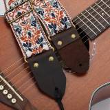 Longteam 朗汀 民謠刺繡ukulele背肩帶 - 灰啡 | 烏克麗麗背帶