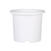 IRIS OHYAMA 6號圓型花盆連托盤 - 白色 | 3L容量 | 20.3cm直徑
