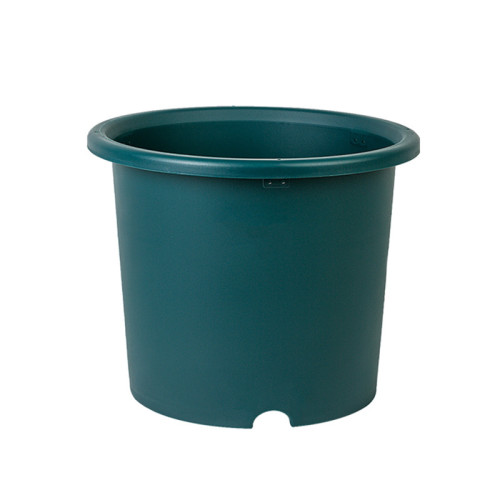 IRIS OHYAMA 7號圓型花盆連托盤 - 深綠 | 5L容量 | 23.7cm直徑