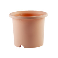 IRIS OHYAMA 7號圓型花盆連托盤 - 粉紅 | 5L容量 | 23.7cm直徑