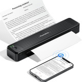 Phomemo M08F 家用 A4無線手持式熱敏打印機 - 黑色 | 無需墨水|藍牙連接 一鍵列印 | 香港行貨