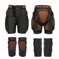 WEISOK 專業滑雪護具套裝-護臀+護膝L|高強度運動雙層保護| 成人通用型