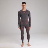 雪怡派運動保暖內衣套裝-灰色男裝M|具速乾功能|適用於戶外滑雪