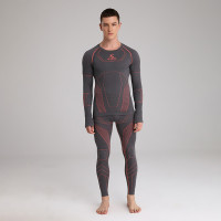 雪怡派運動保暖內衣套裝-灰色男裝M|具速乾功能|適用於戶外滑雪
