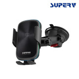 SUPERV 15W 自動感應無線車充支架 | 車載無線充電支架 - 黑色