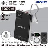 SUPERV [Power12 ] PD20W 多合一磁吸充電器10000mAh | 行動電源 充電寶 外置充電器 - 黑色