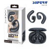 SUPERV Q01 2023最新款掛耳式無線藍牙耳機 | 無線觸摸控制 | 支援通話及音樂- 黑色 