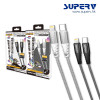 SUPERV LCD系列 USB-C to Lightning PD20W快速充電線 | iphone叉電線- 黑色130cm