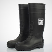 DURAboots 黑色安全水鞋 | 鋼頭鋼底 | S5 SRC級防滑性能 KAS828 (EU 36碼)