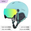 kufun滑雪盔鏡一體XL碼-綠色 | 適合61-63cm頭圍 | 進口防霧鏡片 | 適合亞洲版型 | 內部可卡眼鏡