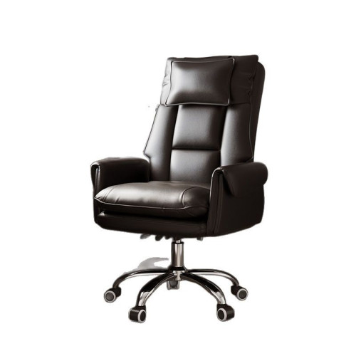 多功能高級舒適拼色辦公椅 | 坐躺兩用 | 加厚海棉厚實坐墊 - 鋼製腳黑色+腳踏