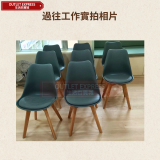 簡約現代家用北歐餐椅 | 柔軟海棉休閒椅咖啡椅 - 白色