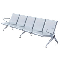五人位座椅連排椅 大堂公共座椅 | 等候長椅子 | 體育館醫院銀行連排椅 - 閃銀五人座