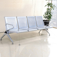 四人位座椅連排椅 大堂公共座椅 | 等候長椅子 | 體育館醫院銀行連排椅 - 閃銀四人座