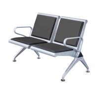 雙人位帶皮墊座椅連排椅 大堂公共座椅 | 等候長椅子 | 體育館醫院銀行連排椅 - 雙人座 