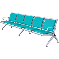 五人位帶皮墊座椅連排椅 大堂公共座椅 | 等候長椅子 | 體育館醫院銀行連排椅 -五人座 