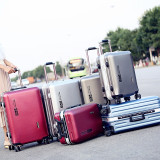 24吋靜音大容量拉鍊行李箱 | 密碼鎖 鋁合金拉桿旅行箱 -(拉鍊款深灰色,24吋)