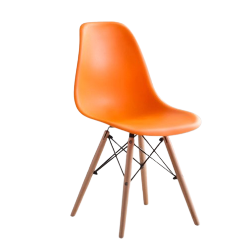 北歐簡約伊姆斯座椅-橙色 | 300kg承重 | PP材質