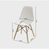 北歐簡約伊姆斯座椅-白色 | 300kg承重 | PP材質