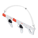 Meta Quest 3 適用可組合手槍射擊遊戲配件 - 白色機關槍款 | 磁吸快拆