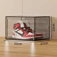 家用簡易翻蓋式自由組合鞋櫃（兩個裝）-透黑側開門（34*27*22cm） | 防塵防蟲 | 承重力強