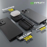 Infinity Mini6 Ultra 6000mAh MagSafe 3in1 行動電源-黑色 | 兼容磁吸充電 | 20W PD快充 | 香港行貨 | 一年保養