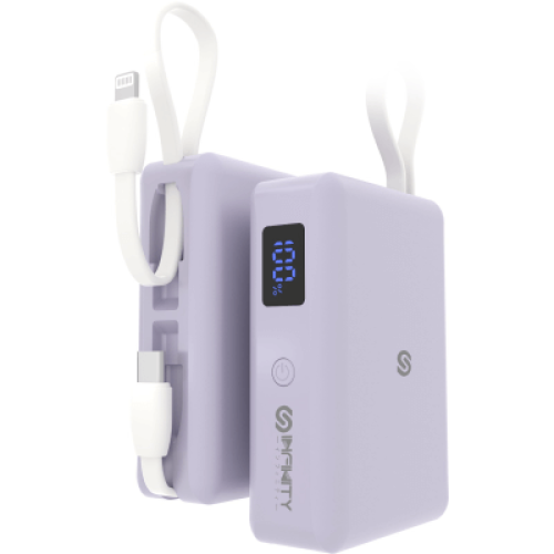 Infinity X10P 10000mAh  GaN 快充行動電源-紫色 | MFI+USB-C 雙自帶線 |可同時充三部機 | 香港行貨 | 一年保養