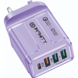 Infinity PC45S 4輸出快速充電插頭-紫色 | 支持快充20W | 香港行貨 | 一年保養