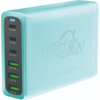 InfinityT100W GaN 100W 6輸出充電器-綠色 | Type-C同時最高75W•USB同時最高48W | 香港行貨 | 一年保養