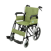 aidapt 摺疊式黑色支架便攜輪椅 MSVA1049CX | 可升起扶手 - (綠色)