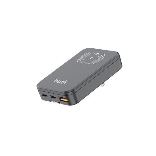 BUDI AC336WSB 3端口USB 30W磁吸無線充電器 - 黑色 | | PD&QC3.0 | 支援360°旋轉