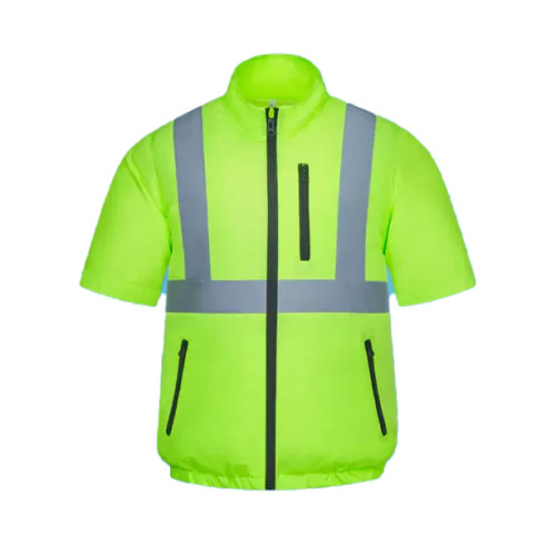 反光空調冷氣服淨單上衣  - 綠色L碼 【不含風扇】| 戶外工作風扇衣