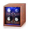 4錶位自動上鍊手錶盒 - 黃檀木色