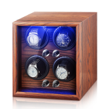 4錶位自動上鍊手錶盒 - 黃檀木色