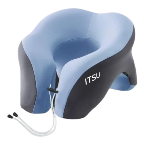 ITSU 多用途午睡飛機枕 IS-0219 | 記憶棉材質 | 午睡枕中間鏤空設計 | 香港行貨
