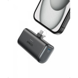 Anker Nano Power Bank 5000mAh 摺疊式充電頭行動電源 (22.5W，內置Type-C接頭) A1653H11｜移動電源｜移動電池｜尿袋 - 黑色