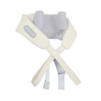 斜方肌頸椎仿人手按摩器 - 米白色 | 6爪八字大面覆蓋 | 2檔NTC溫感熱敷 | 45°斜推黃金爽角