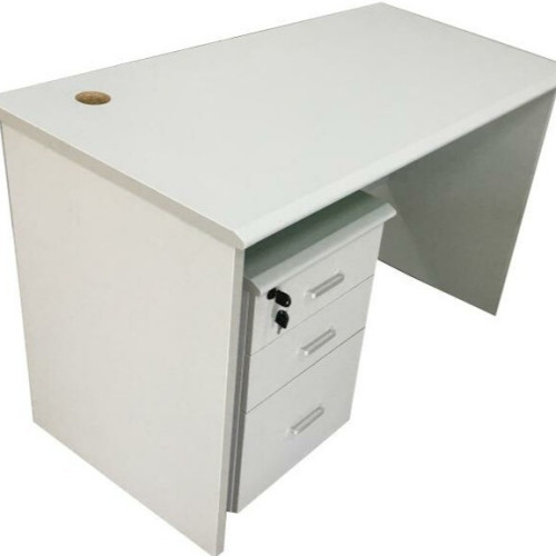 1.4米標準款辦公室桌帶櫃 | 鴨嘴邊設計 | 辦公室工作台 -140*70*75cm -桌子+文件活動櫃 | 包安裝