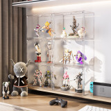 全透明收納盒可折疊 | 盲盒展示櫃 亞克力玩具盒 (超大號39*25*29cm)