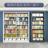 圖書館書架 | 學校書店雙面書架| 落地多層資料架 - 雙面一列二-白色
