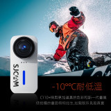 SJCAM C110+ 拇指運動相機 | 4K摩托車記錄器 | 第一視角vlog拍攝 | 防手震運動相機 - 黑色C110+（六軸陀螺儀防手震）