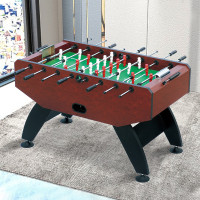 JX-111 1.4米桌上足球機 | 雙人足球對戰台 | 校園足球訓練檯 - 法式褐色款 | 包上門安裝及運費