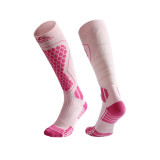 Golovejoy WZ04冬季極限保暖 | 專業羊毛長筒滑雪襪 | 戶外防風防寒高筒襪 -【羊毛款】35-39碼 - 玫紅色